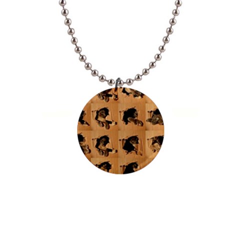 Carton, Brown 1  Button Necklace from ArtsNow.com Front