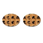 Carton, Brown Cufflinks (Oval)