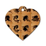 Carton, Brown Dog Tag Heart (One Side)