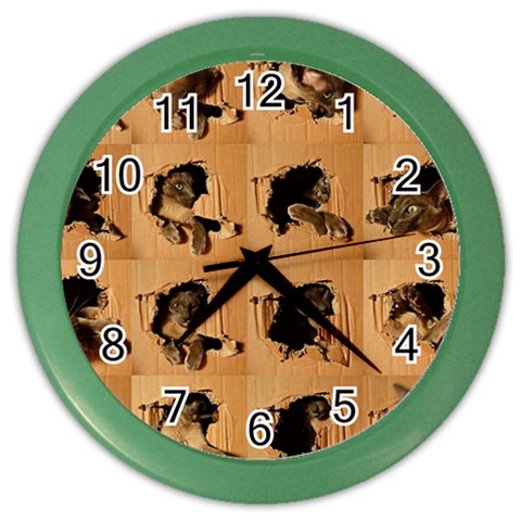 Carton, Brown Color Wall Clock from ArtsNow.com Front