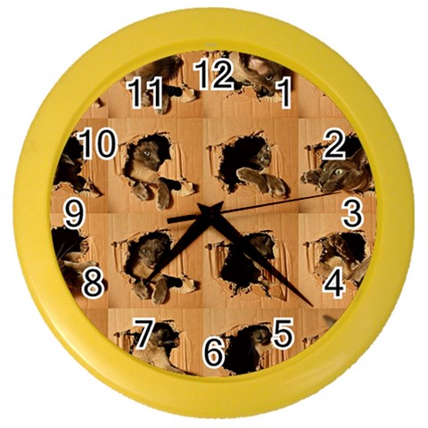 Carton, Brown Color Wall Clock from ArtsNow.com Front