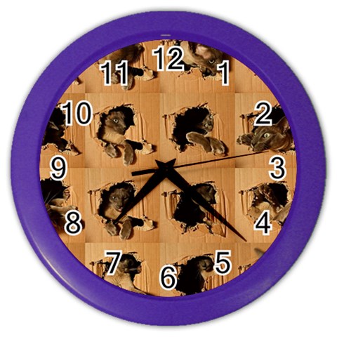 Carton, Brown Color Wall Clock from ArtsNow.com Front