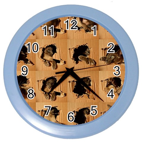 Carton, Brown Color Wall Clock from ArtsNow.com Front