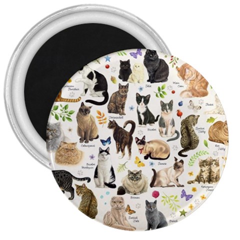 Cats, All, Collage, Cat 3  Magnets from ArtsNow.com Front