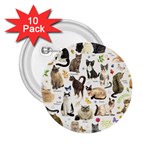 Cats, All, Collage, Cat 2.25  Buttons (10 pack) 