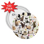 Cats, All, Collage, Cat 2.25  Buttons (100 pack) 