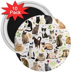 Cats, All, Collage, Cat 3  Magnets (10 pack) 