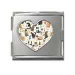 Cats, All, Collage, Cat Mega Link Heart Italian Charm (18mm)