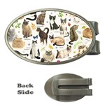 Cats, All, Collage, Cat Money Clips (Oval) 