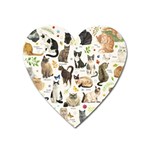 Cats, All, Collage, Cat Heart Magnet