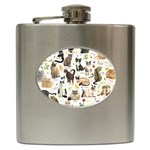 Cats, All, Collage, Cat Hip Flask (6 oz)