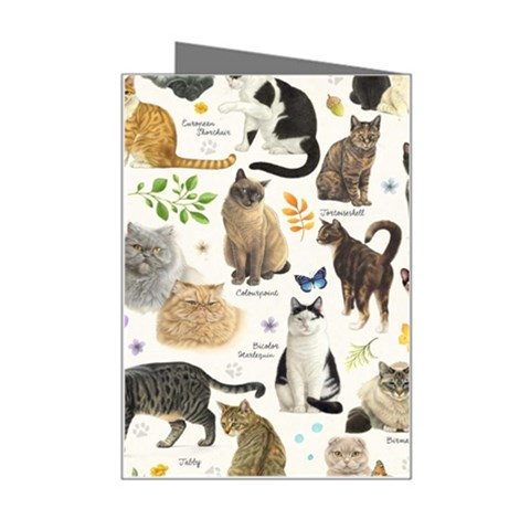 Cats, All, Collage, Cat Mini Greeting Card from ArtsNow.com Right