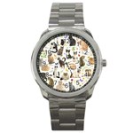 Cats, All, Collage, Cat Sport Metal Watch