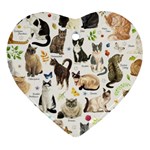 Cats, All, Collage, Cat Heart Ornament (Two Sides)