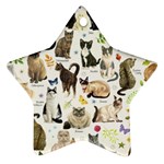 Cats, All, Collage, Cat Star Ornament (Two Sides)