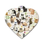 Cats, All, Collage, Cat Dog Tag Heart (One Side)