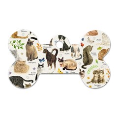 Cats, All, Collage, Cat Dog Tag Bone (Two Sides) from ArtsNow.com Back