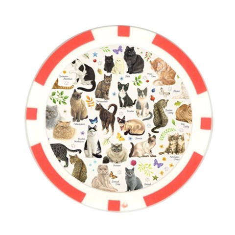 Cats, All, Collage, Cat Poker Chip Card Guard from ArtsNow.com Front