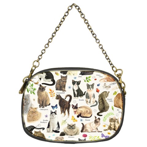 Cats, All, Collage, Cat Chain Purse (Two Sides) from ArtsNow.com Front