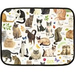 Cats, All, Collage, Cat Fleece Blanket (Mini)