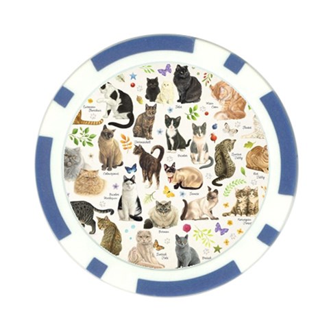 Cats, All, Collage, Cat Poker Chip Card Guard (10 pack) from ArtsNow.com Front