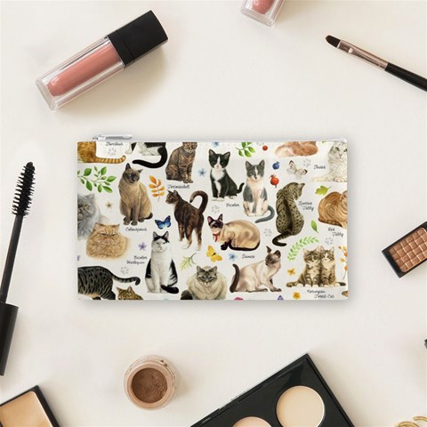 Cats, All, Collage, Cat Cosmetic Bag (Small) from ArtsNow.com Front