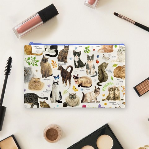 Cats, All, Collage, Cat Cosmetic Bag (Medium) from ArtsNow.com Front