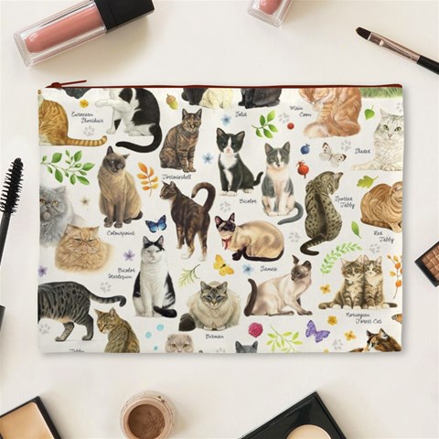 Cats, All, Collage, Cat Cosmetic Bag (XL) from ArtsNow.com Front