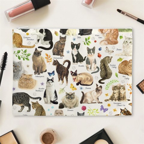 Cats, All, Collage, Cat Cosmetic Bag (XL) from ArtsNow.com Front