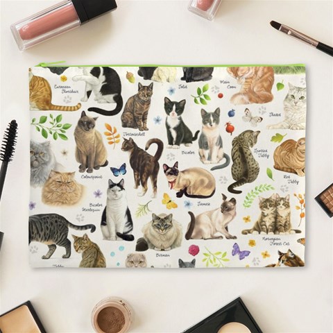 Cats, All, Collage, Cat Cosmetic Bag (XL) from ArtsNow.com Front