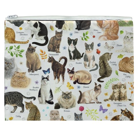 Cats, All, Collage, Cat Cosmetic Bag (XXXL) from ArtsNow.com Front