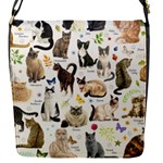 Cats, All, Collage, Cat Flap Closure Messenger Bag (S)