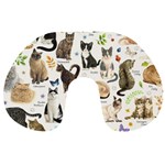 Cats, All, Collage, Cat Travel Neck Pillow