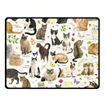 Cats, All, Collage, Cat Two Sides Fleece Blanket (Small)