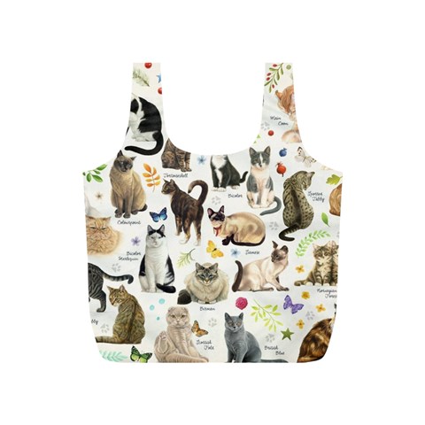 Cats, All, Collage, Cat Full Print Recycle Bag (S) from ArtsNow.com Back