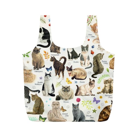 Cats, All, Collage, Cat Full Print Recycle Bag (M) from ArtsNow.com Back