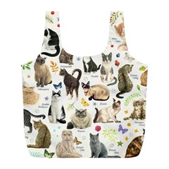 Cats, All, Collage, Cat Full Print Recycle Bag (L) from ArtsNow.com Front