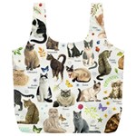 Cats, All, Collage, Cat Full Print Recycle Bag (XL)