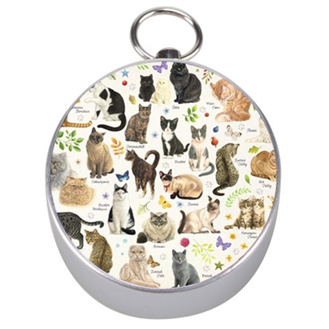 Cats, All, Collage, Cat Silver Compasses from ArtsNow.com Front