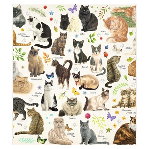 Cats, All, Collage, Cat Drawstring Pouch (Small) from ArtsNow.com Front