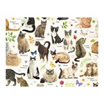 Cats, All, Collage, Cat Two Sides Premium Plush Fleece Blanket (Mini)