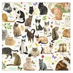 Cats, All, Collage, Cat Square Satin Scarf (36  x 36 )