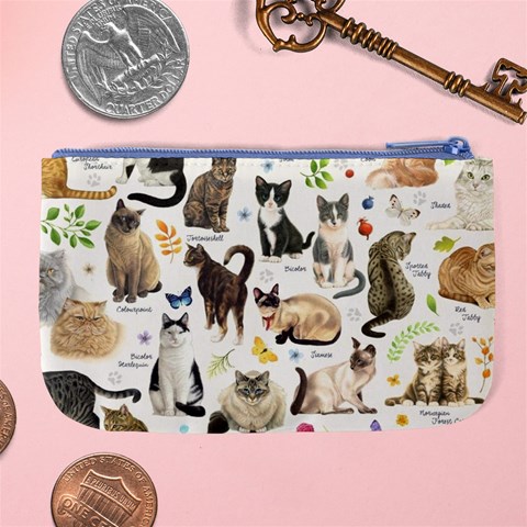 Cats, All, Collage, Cat Large Coin Purse from ArtsNow.com Back