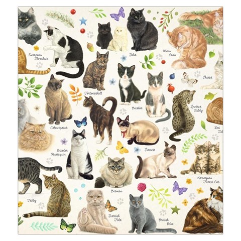 Cats, All, Collage, Cat Drawstring Pouch (2XL) from ArtsNow.com Back