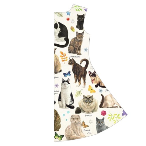 Cats, All, Collage, Cat Short Sleeve V Back Right