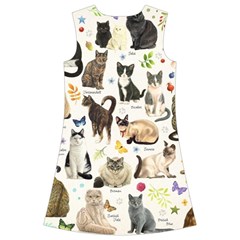 Cats, All, Collage, Cat Kids  Short Sleeve Velvet Dress from ArtsNow.com Back