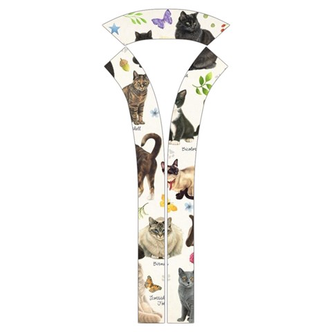 Cats, All, Collage, Cat Kids  Long Sleeve Velvet Lounge Robe from ArtsNow.com Collar Inside