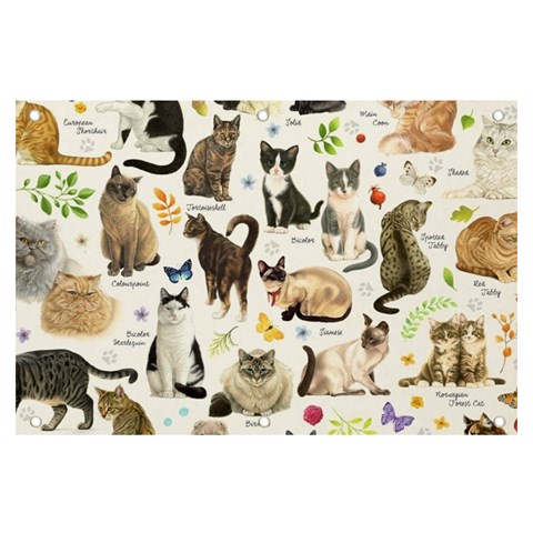 Cats, All, Collage, Cat Banner and Sign 6  x 4  from ArtsNow.com Front