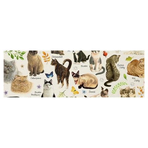 Cats, All, Collage, Cat Banner and Sign 12  x 4  from ArtsNow.com Front