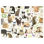 Cats, All, Collage, Cat Two Sides Premium Plush Fleece Blanket (Baby Size)